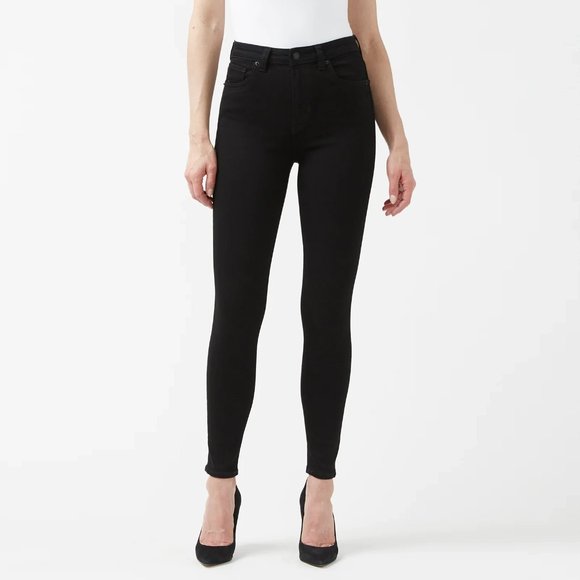 NEW BUFFALO David BItton Women High Rise Stretch Skinny Jeans Rich Black - Picture 1 of 4